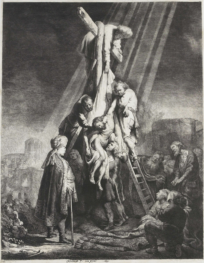  伦勃朗·梵·莱茵 Rembrandt van Rijn——被解下十字架的基督2